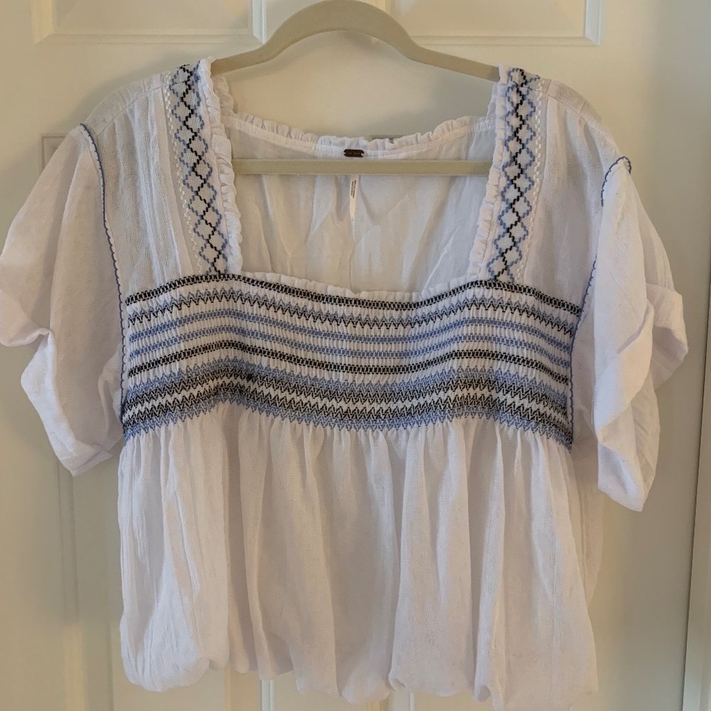 Free People Wandering Skies Blouse - size L